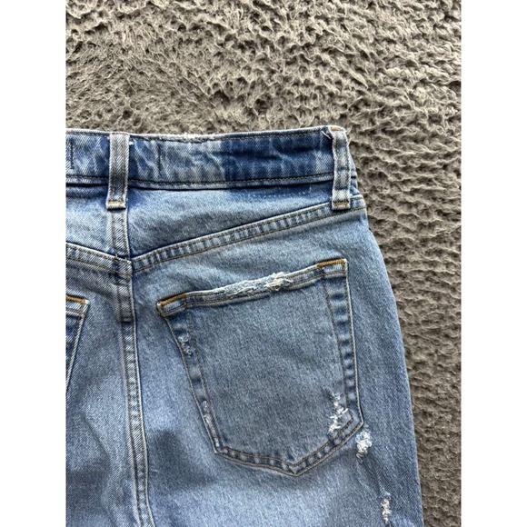 Abercrombie & Fitch The Dad High Rise Curve Love Denim Jeans Blue Womens Size 27 - Picture 4 of 16